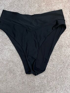 aerie Black High-Rise Swim Bottom